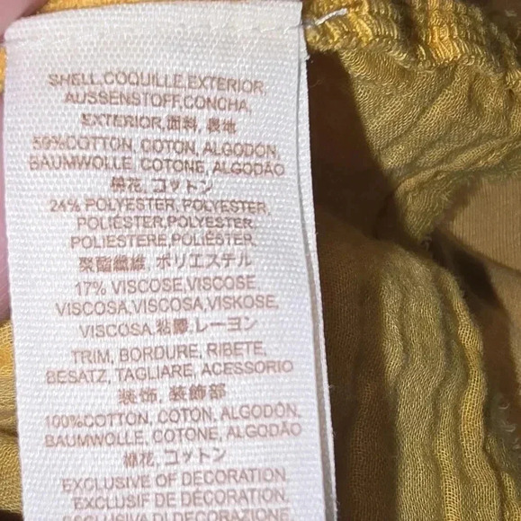 Free People Sweet Jane Yellow Sweatshirt Tie Neck Sweater Ruffle Hem Women's S - Picture 6 of 9